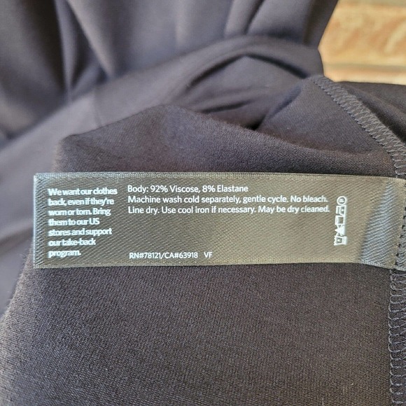 Eileen Fisher Women's Black Viscose Jersey Calf Length Dress Size Large NEW - Picture 5 of 5